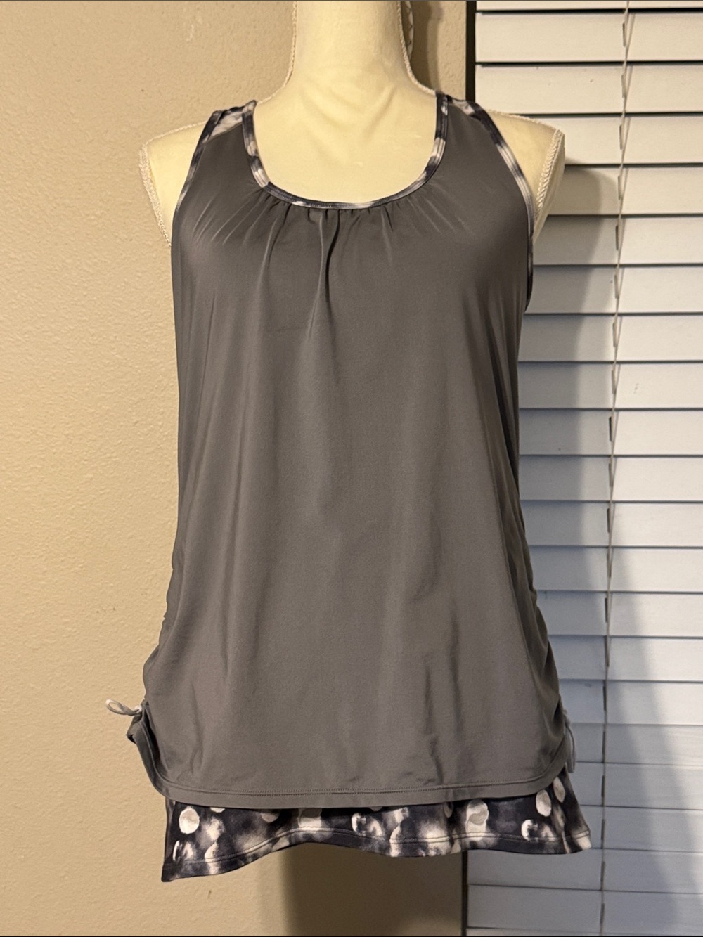Athleta  Racerback Women's Gray Layered Active Tank Top Size M